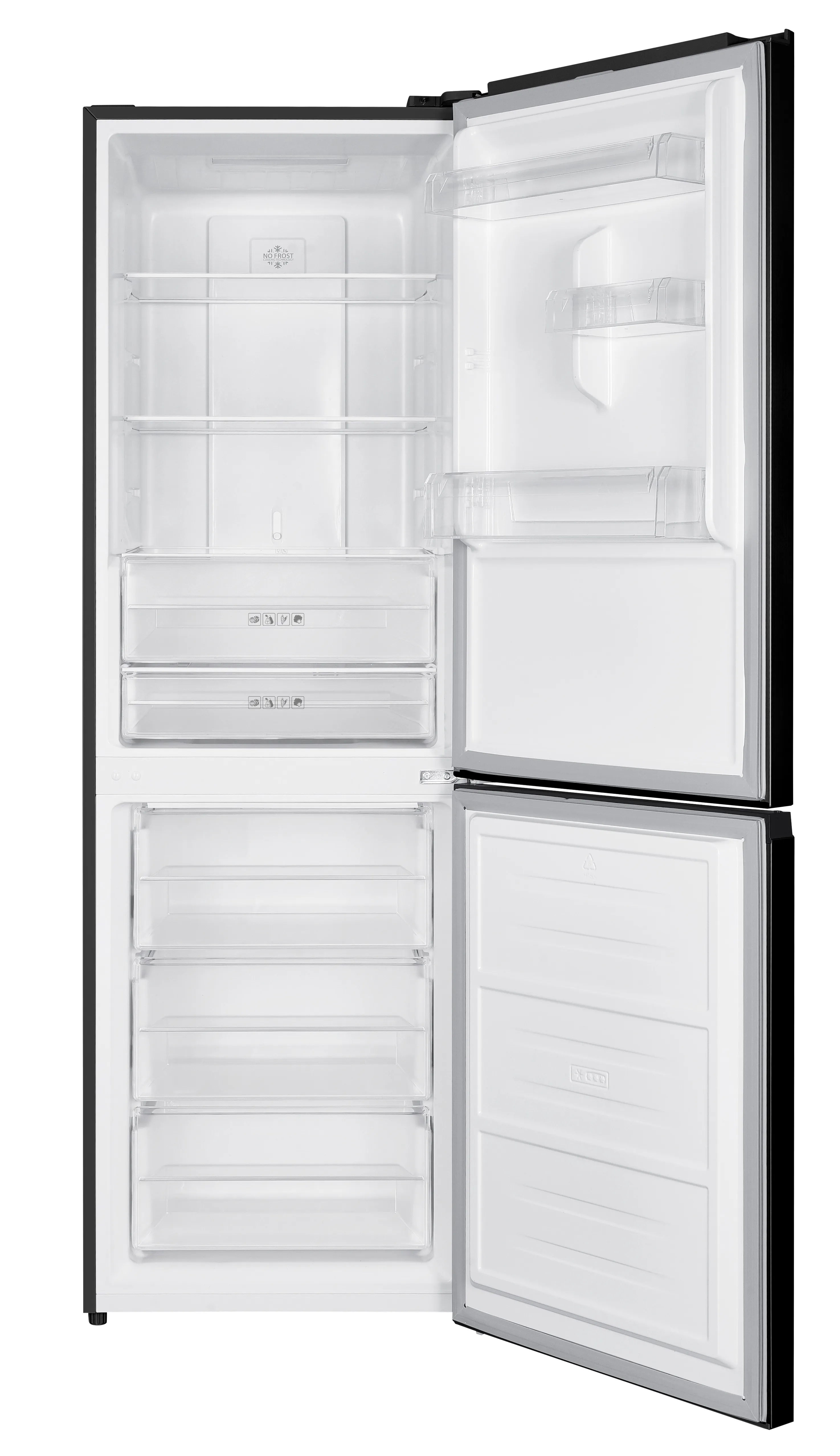 Frigider ELECTROPLUS SB 185 NF LCD BLACK GLASS